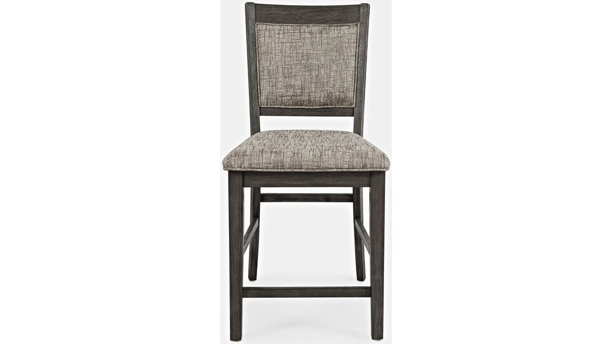 Jofran Altamonte Upholstered Counter Stool in Brushed Grey (Set of 2) - Holmwood's Furniture & Design Center (Somersworth, NH)