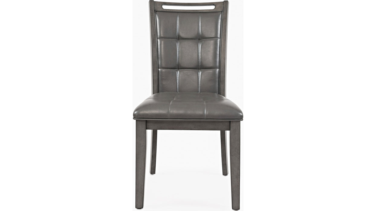 Jofran Manchester Upholstered Dining Chair in Manchester Grey (Set of 2) - Holmwood's Furniture & Design Center (Somersworth, NH)