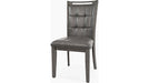 Jofran Manchester Upholstered Dining Chair in Manchester Grey (Set of 2) - Holmwood's Furniture & Design Center (Somersworth, NH)
