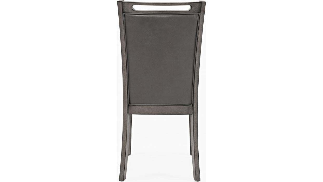 Jofran Manchester Upholstered Dining Chair in Manchester Grey (Set of 2) - Holmwood's Furniture & Design Center (Somersworth, NH)