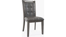 Jofran Manchester Upholstered Dining Chair in Manchester Grey (Set of 2) - Holmwood's Furniture & Design Center (Somersworth, NH)