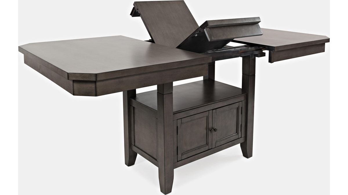 Jofran Manchester High/Low Rectangle Dining Table in Manchester GreyBKT - Holmwood's Furniture & Design Center (Somersworth, NH)
