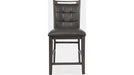 Jofran Manchester Upholstered Counter Stool in Manchester Grey (Set of 2) - Holmwood's Furniture & Design Center (Somersworth, NH)