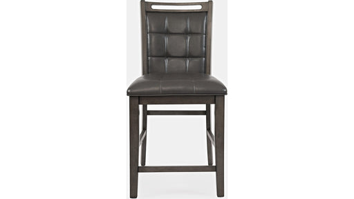Jofran Manchester Upholstered Counter Stool in Manchester Grey (Set of 2) - Holmwood's Furniture & Design Center (Somersworth, NH)