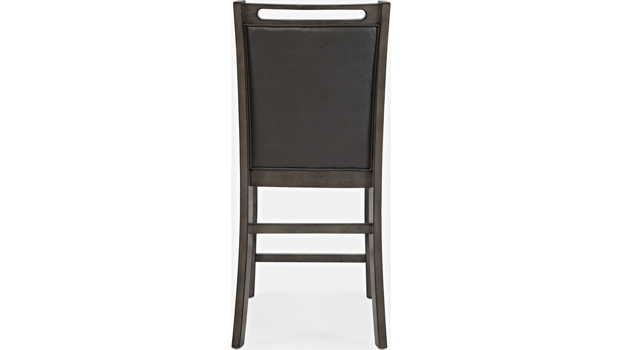 Jofran Manchester Upholstered Counter Stool in Manchester Grey (Set of 2) - Holmwood's Furniture & Design Center (Somersworth, NH)