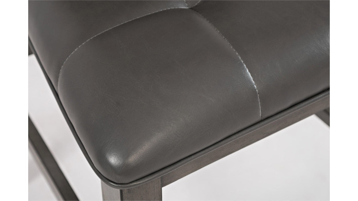 Jofran Manchester Upholstered Counter Stool in Manchester Grey (Set of 2) - Holmwood's Furniture & Design Center (Somersworth, NH)
