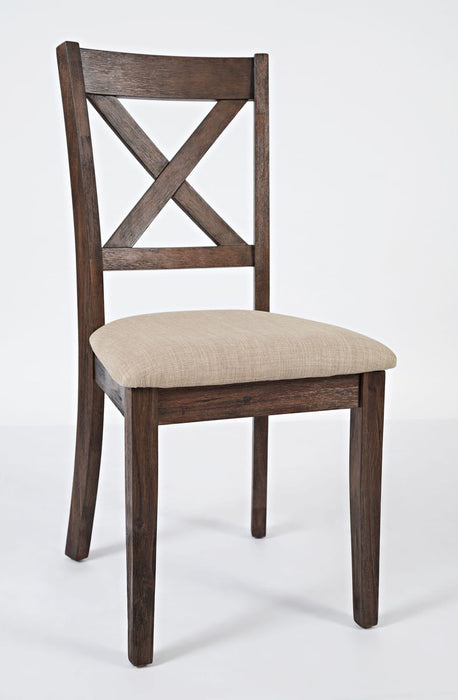 Jofran Walnut Creek 5 Pack Dining Set - Dining Table with 4 Chairs in Medium Brown Walnut - Holmwood's Furniture & Design Center (Somersworth, NH)