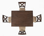 Jofran Walnut Creek 5 Pack Dining Set - Dining Table with 4 Chairs in Medium Brown Walnut - Holmwood's Furniture & Design Center (Somersworth, NH)