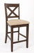 Jofran Walnut Creek 5 Pack Dining Set - Counter Height Table with 4 Stools in Medium Brown Walnut - Holmwood's Furniture & Design Center (Somersworth, NH)