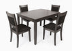 Jofran Greyson Heights 5 Pack Dining Set - Dining Table with 4 Chairs in Grey-Brown - Holmwood's Furniture & Design Center (Somersworth, NH)