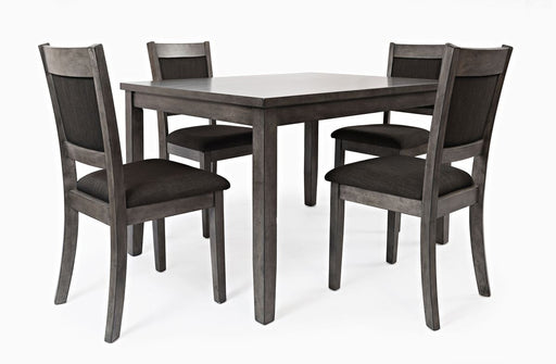 Jofran Greyson Heights 5 Pack Dining Set - Dining Table with 4 Chairs in Grey-Brown image