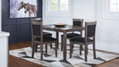 Jofran Greyson Heights 5 Pack Dining Set - Dining Table with 4 Chairs in Grey-Brown - Holmwood's Furniture & Design Center (Somersworth, NH)