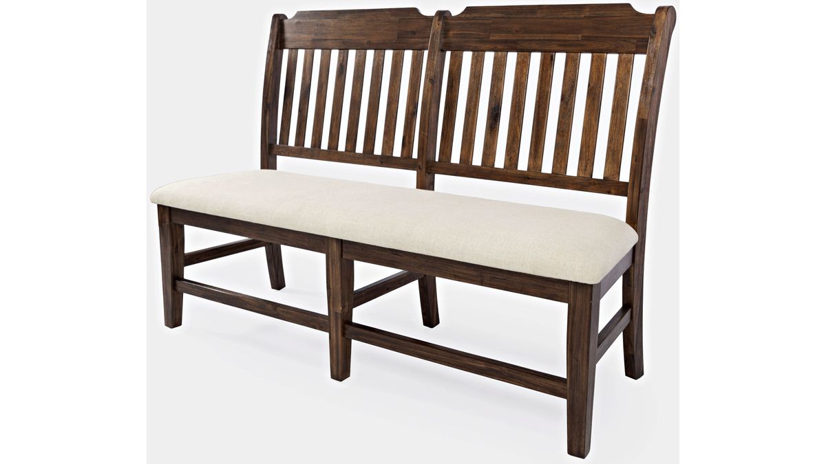 Jofran Bakersfield Dining Bench in Rich Dark Brown - Holmwood's Furniture & Design Center (Somersworth, NH)