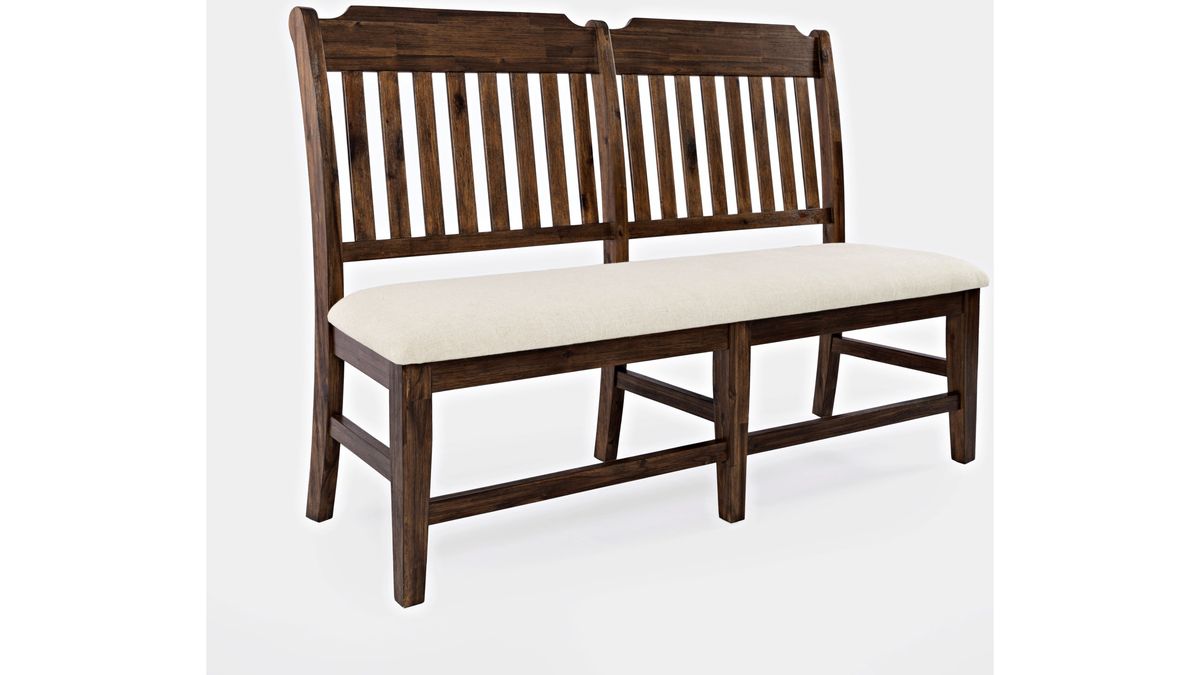 Jofran Bakersfield Dining Bench in Rich Dark Brown - Holmwood's Furniture & Design Center (Somersworth, NH)