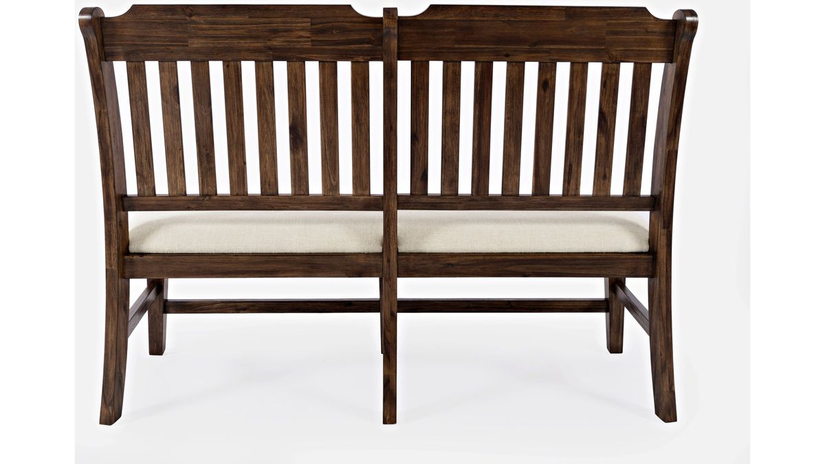 Jofran Bakersfield Dining Bench in Rich Dark Brown - Holmwood's Furniture & Design Center (Somersworth, NH)
