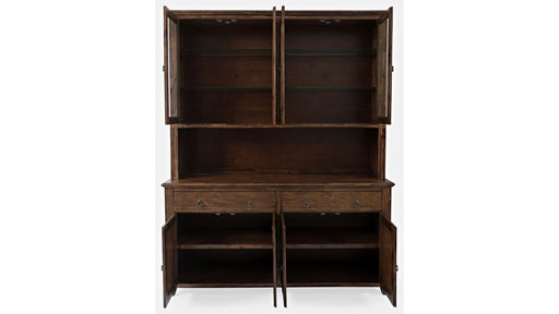 Jofran Bakersfield Hutch with Server in Rich Dark Brown65KT - Holmwood's Furniture & Design Center (Somersworth, NH)