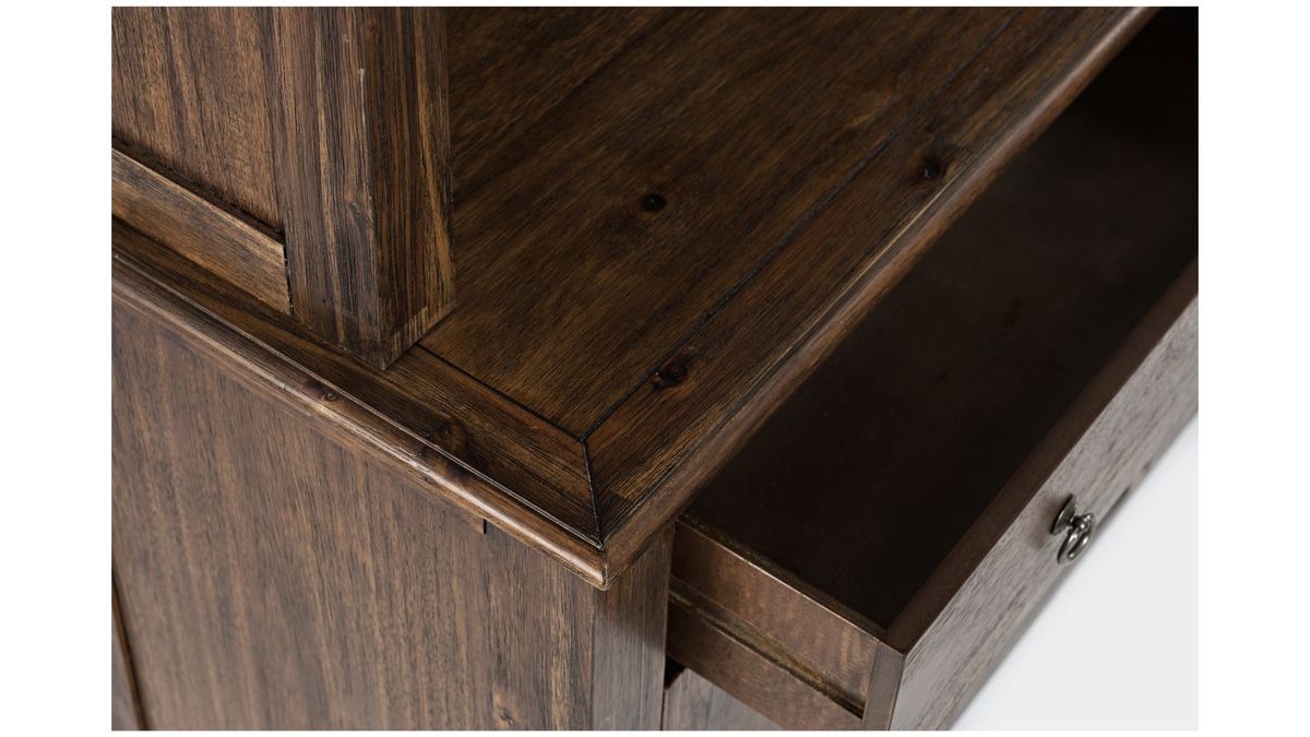 Jofran Bakersfield Hutch with Server in Rich Dark Brown65KT - Holmwood's Furniture & Design Center (Somersworth, NH)
