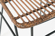 Jofran Weaver Hairpin Modern Global Rattan Counter Barstool (Set of 2) in Rattan Brown - Holmwood's Furniture & Design Center (Somersworth, NH)