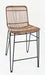 Jofran Weaver Hairpin Modern Global Rattan Counter Barstool (Set of 2) in Rattan Brown - Holmwood's Furniture & Design Center (Somersworth, NH)