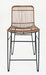 Jofran Weaver Hairpin Modern Global Rattan Counter Barstool (Set of 2) in Rattan Brown image