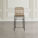 Jofran Weaver Hairpin Modern Global Rattan Counter Barstool (Set of 2) in Rattan Brown - Holmwood's Furniture & Design Center (Somersworth, NH)