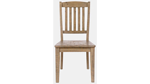Jofran Carlyle Crossing Slatback Chair in Rustic Distressed Pine (Set of 2) - Holmwood's Furniture & Design Center (Somersworth, NH)