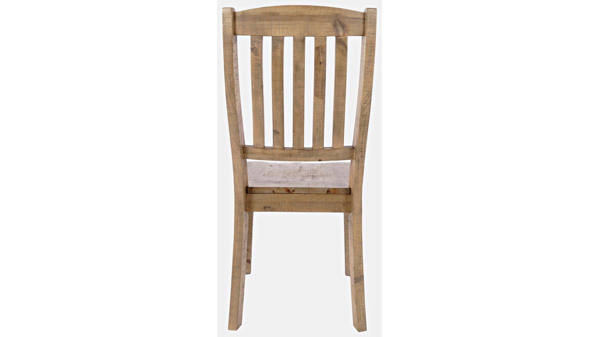 Jofran Carlyle Crossing Slatback Chair in Rustic Distressed Pine (Set of 2) - Holmwood's Furniture & Design Center (Somersworth, NH)