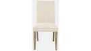 Jofran Carlyle Crossing Upholstered Chair in Cream/Rustic Distressed Pine (Set of 2) - Holmwood's Furniture & Design Center (Somersworth, NH)