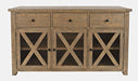 Jofran Carlyle Crossing Server in Rustic Distressed Pine - Holmwood's Furniture & Design Center (Somersworth, NH)