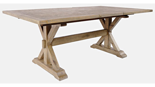 Jofran Carlyle Crossing Dining Table in Rustic Distressed Pine - Holmwood's Furniture & Design Center (Somersworth, NH)
