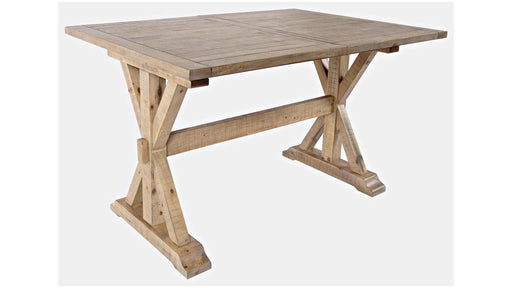 Jofran Carlyle Crossing Counter Dining Table in Rustic Distressed Pine - Holmwood's Furniture & Design Center (Somersworth, NH)