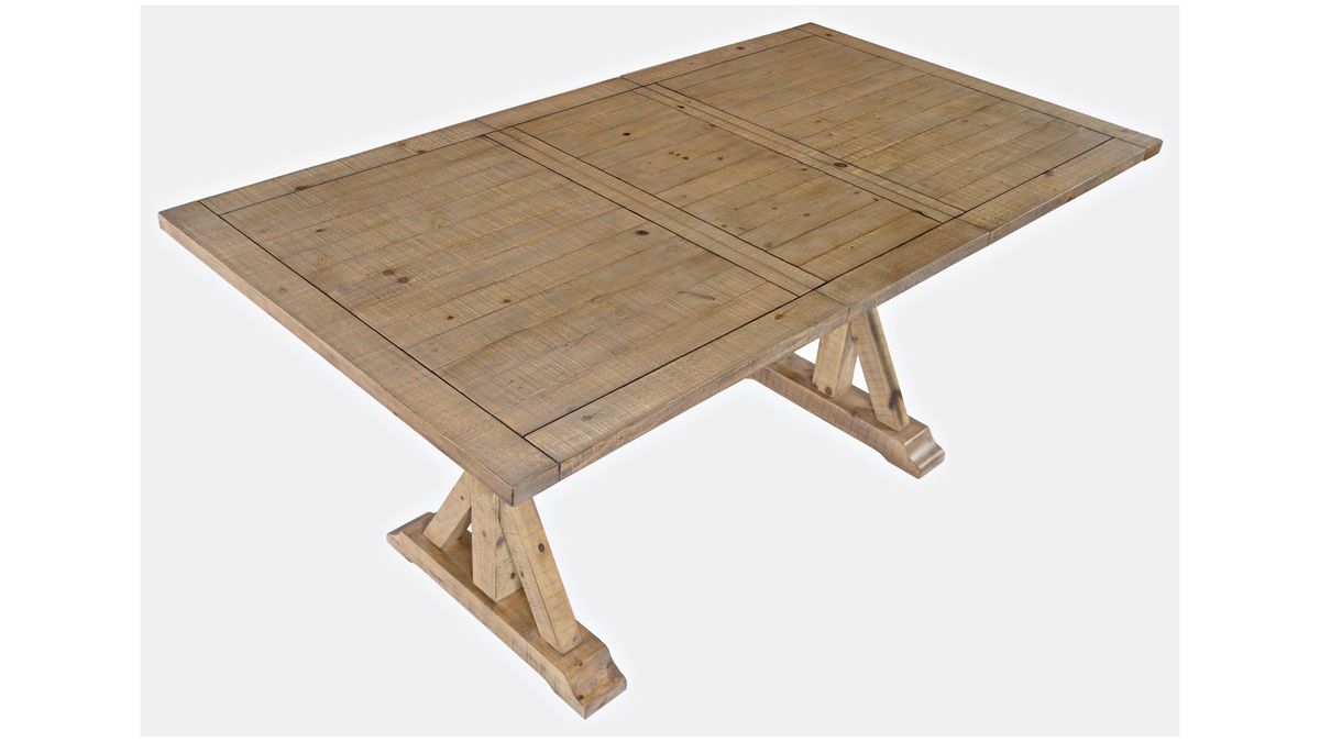 Jofran Carlyle Crossing Counter Dining Table in Rustic Distressed Pine - Holmwood's Furniture & Design Center (Somersworth, NH)