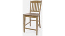 Jofran Carlyle Crossing Slatback Stool in Rustic Distressed Pine (Set of 2) - Holmwood's Furniture & Design Center (Somersworth, NH)