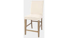 Jofran Carlyle Crossing Upholstered Stool in Cream/Rustic Distressed Pine (Set of 2) - Holmwood's Furniture & Design Center (Somersworth, NH)