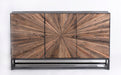 Jofran Reclaimed Solid Wood Astral Plains 3 Door Accent Cabinet in Natural image