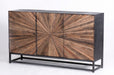 Jofran Reclaimed Solid Wood Astral Plains 3 Door Accent Cabinet in Natural - Holmwood's Furniture & Design Center (Somersworth, NH)