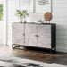 Jofran Reclaimed Solid Wood Astral Plains 3 Door Accent Cabinet in Grey Wash - Holmwood's Furniture & Design Center (Somersworth, NH)