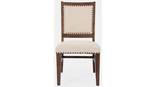 Jofran Fairview Dining Side Chair in Dark Oak/Cream (Set of 2) - Holmwood's Furniture & Design Center (Somersworth, NH)