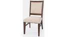 Jofran Fairview Dining Side Chair in Dark Oak/Cream (Set of 2) - Holmwood's Furniture & Design Center (Somersworth, NH)