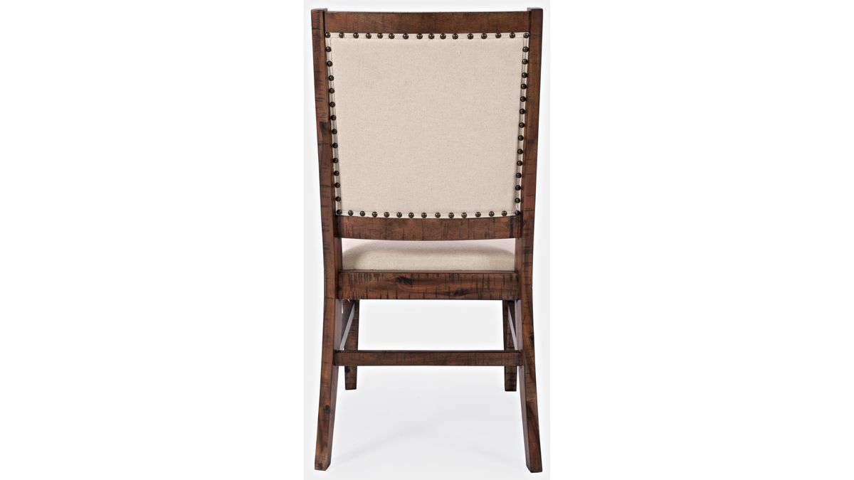 Jofran Fairview Dining Side Chair in Dark Oak/Cream (Set of 2) - Holmwood's Furniture & Design Center (Somersworth, NH)