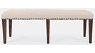 Jofran Fairview Backless Dining Bench in Dark Oak/Cream - Holmwood's Furniture & Design Center (Somersworth, NH)