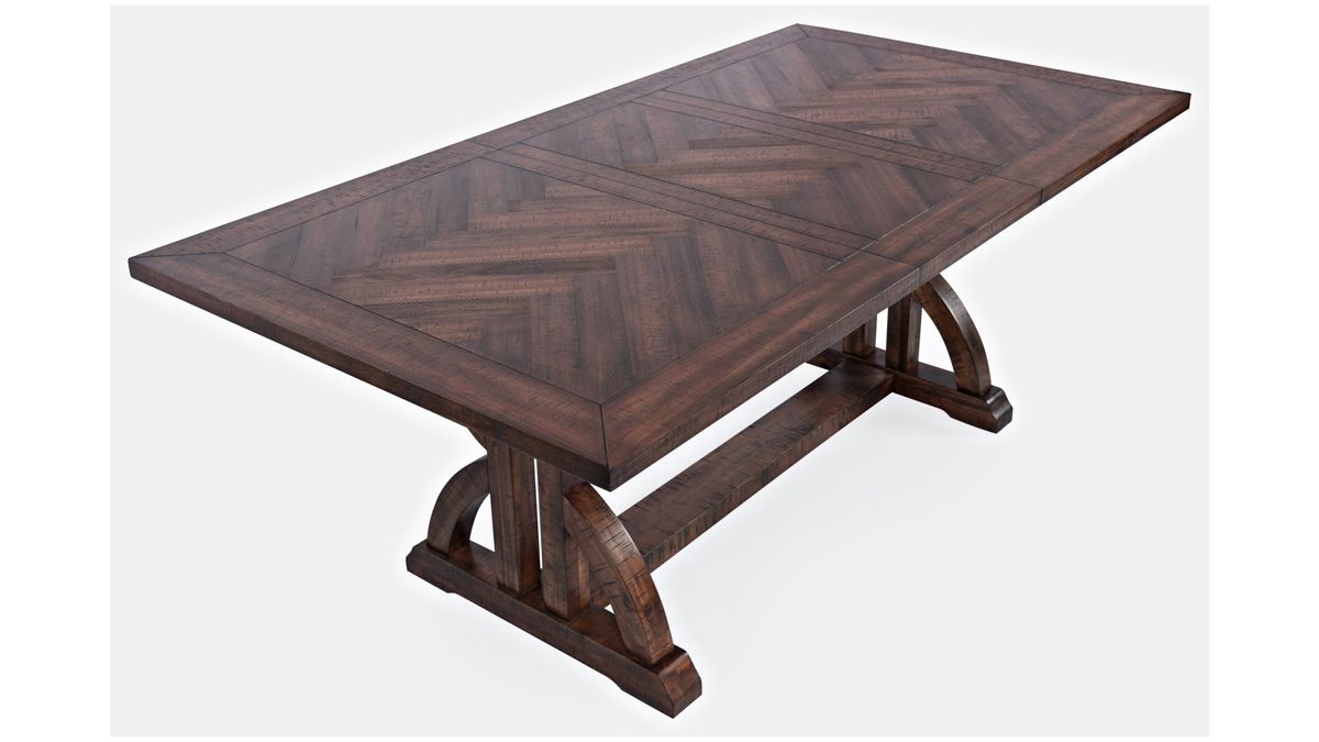 Jofran Fairview Extension Dining Table in Dark Oak - Holmwood's Furniture & Design Center (Somersworth, NH)