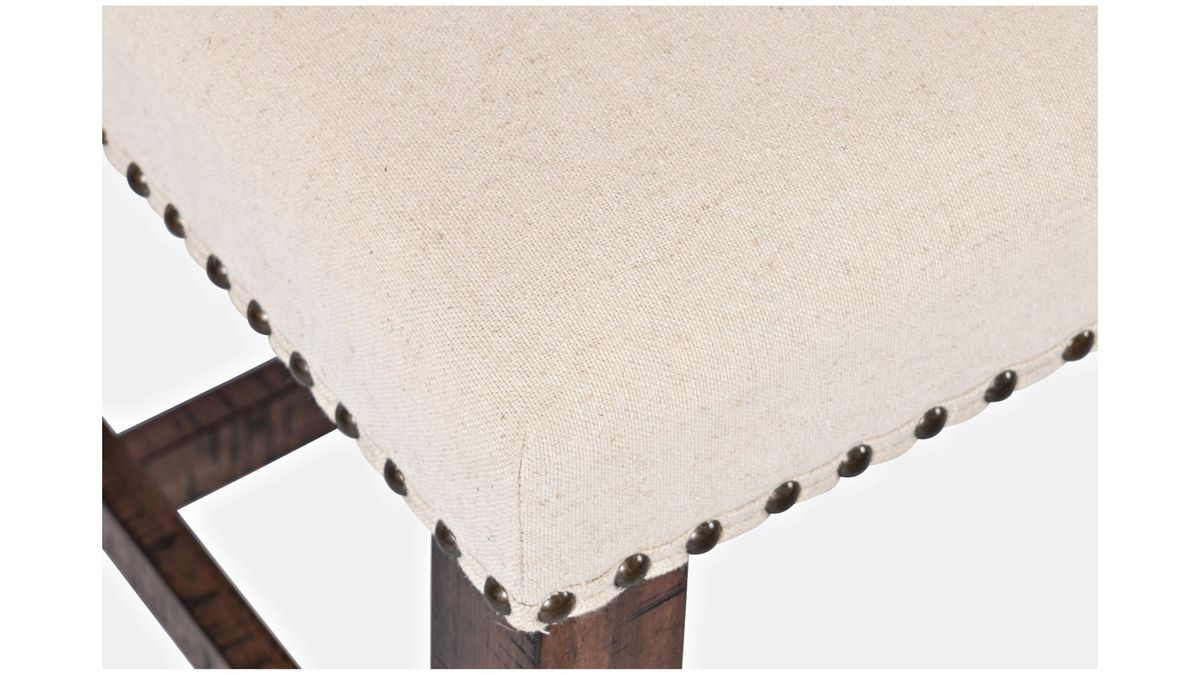 Jofran Fairview Backless Counter Bench in Dark Oak/Cream - Holmwood's Furniture & Design Center (Somersworth, NH)
