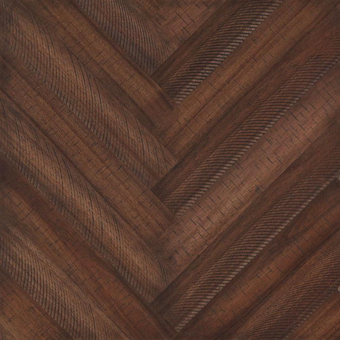 Jofran Fairview Transitional Herringbone Counter Height Four Piece Console 74" Dining Table Set in Oak - Holmwood's Furniture & Design Center (Somersworth, NH)