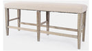 Jofran Fairview Backless Counter Bench in Ash/Cream - Holmwood's Furniture & Design Center (Somersworth, NH)