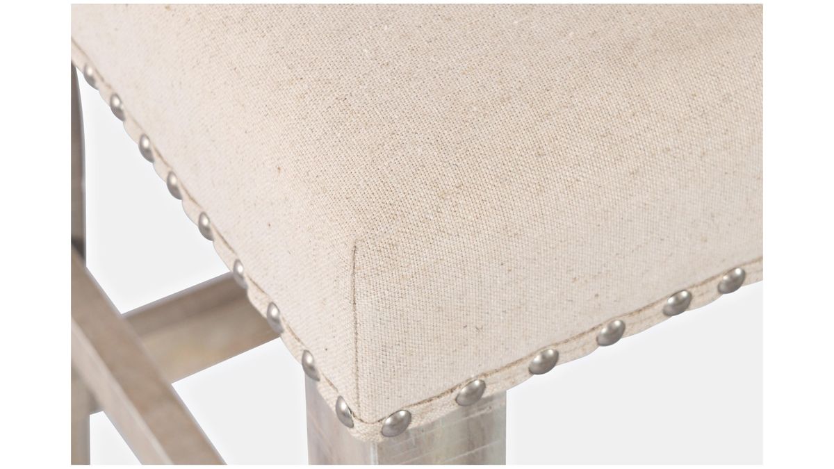 Jofran Fairview Backless Counter Bench in Ash/Cream - Holmwood's Furniture & Design Center (Somersworth, NH)
