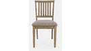 Jofran Prescott Park Slatback Chair in Taupe/Weathered Oak (Set of 2) - Holmwood's Furniture & Design Center (Somersworth, NH)