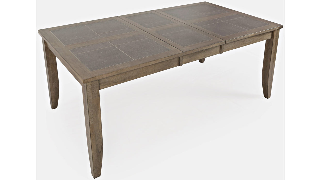 Jofran Prescott Park Extension Tile Top Dining Table in Weathered Oak 1936-32 - Holmwood's Furniture & Design Center (Somersworth, NH)