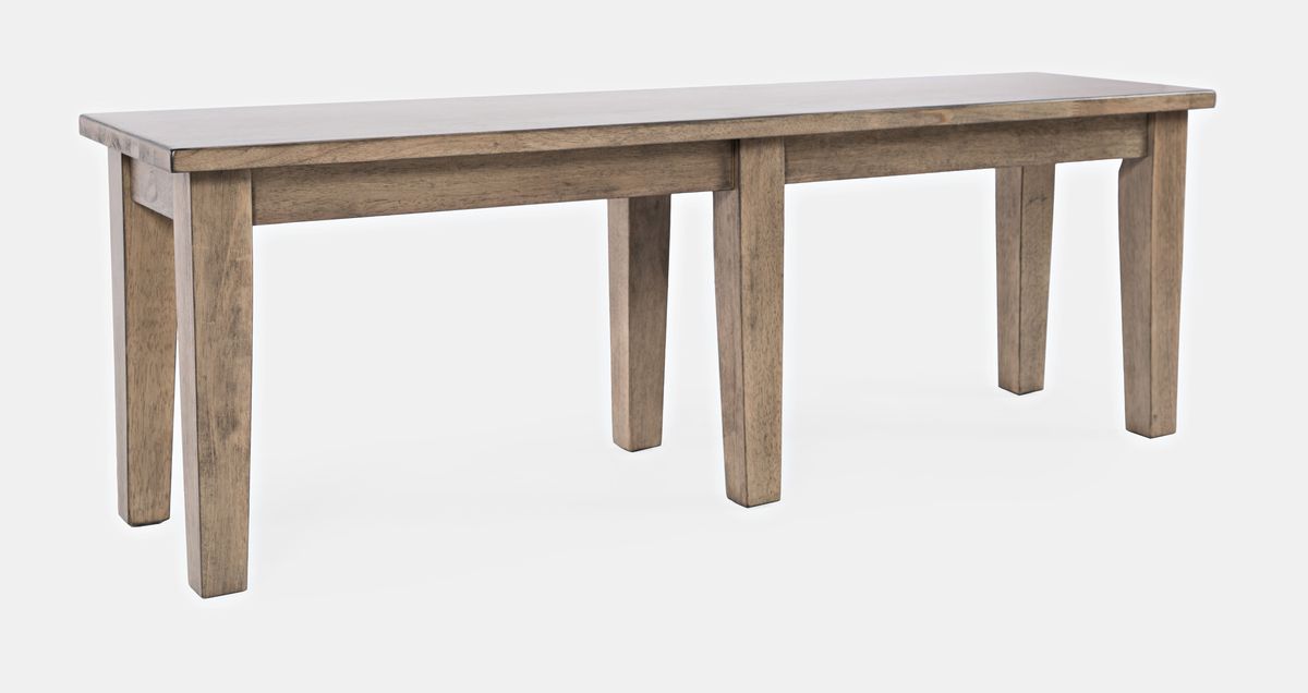 Jofran Prescott Park Dining Bench in Weathered Oak - Holmwood's Furniture & Design Center (Somersworth, NH)