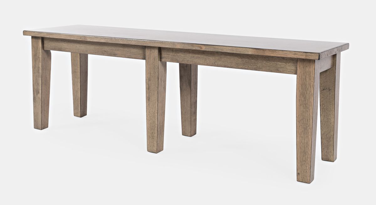 Jofran Prescott Park Dining Bench in Weathered Oak - Holmwood's Furniture & Design Center (Somersworth, NH)